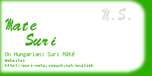 mate suri business card