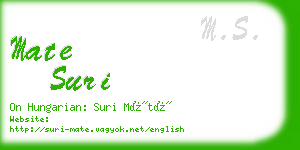mate suri business card